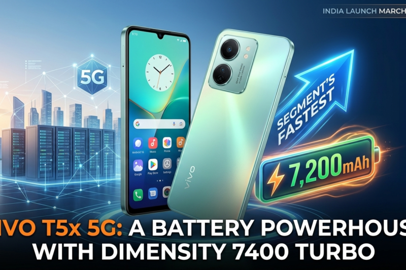Vivo T5x 5G Set for India Launch: A Battery Powerhouse with Dimensity 7400 Turbo