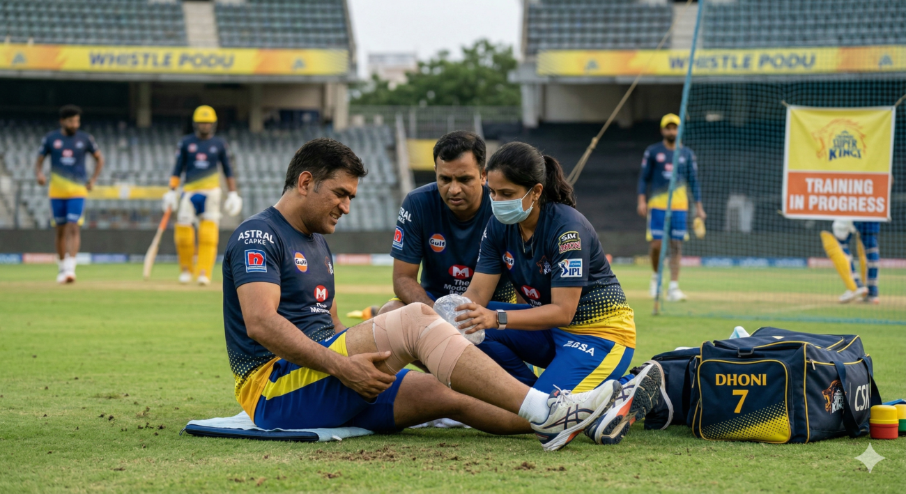 Injured Dhoni