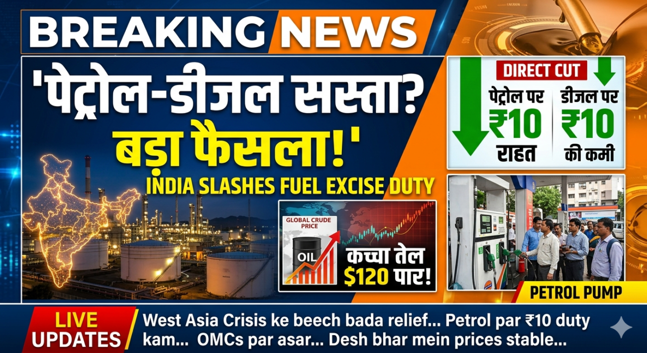 Fuel Excise Duty Cut India West Asia Crisis"