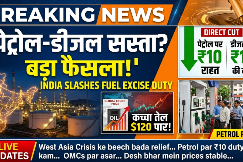 West Asia Crisis 2026: Bharat Ne Ghatayi Fuel Par Excise Duty, Aam Aadmi Ko Mili Badi Rahat!