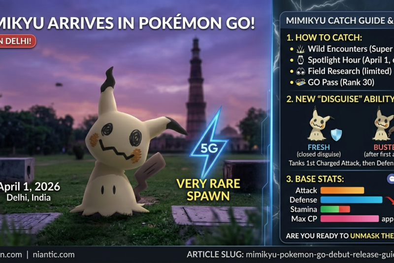 Mimikyu Pokémon GO release: Fan-Favorite Debuts in Pokémon GO April Fools Event