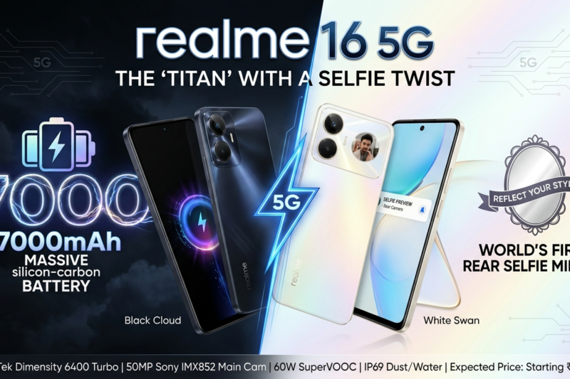 Realme 16 5G: The 7000mAh “Titan” with a Selfie Twist